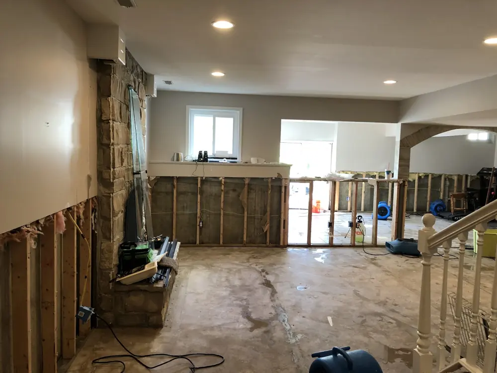 Restoration equipment on a Houston job