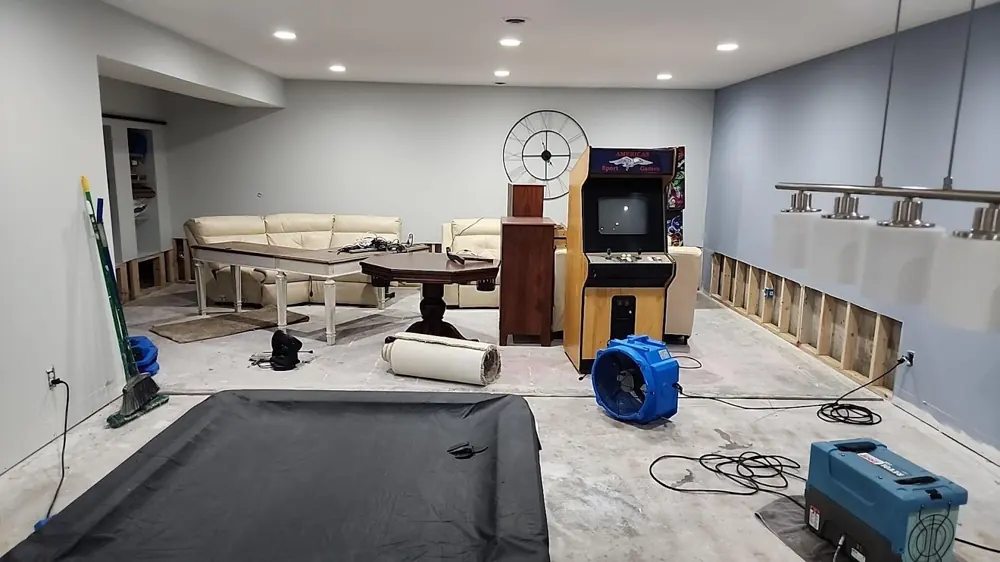 Restoration equipment on a Houston job