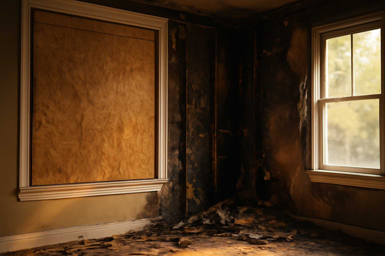 Emergency Board-Up (Post-Fire) in Conroe, TX